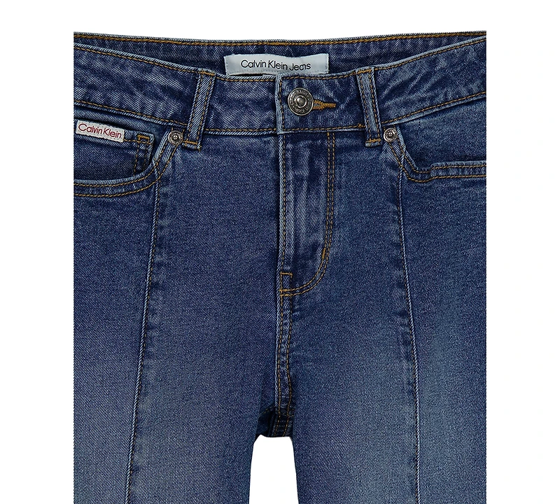 Calvin Klein Girls' 7-16 Logo Denim Jeans