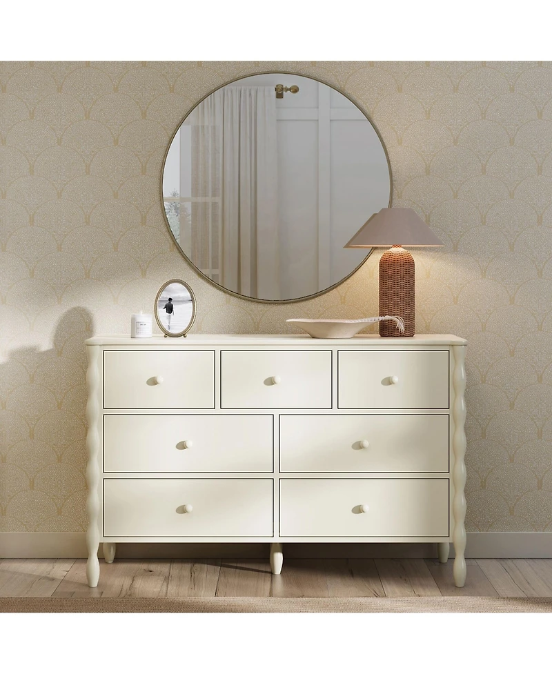 Plank+Beam Jenny Lind 3 over 4 Drawer Dresser