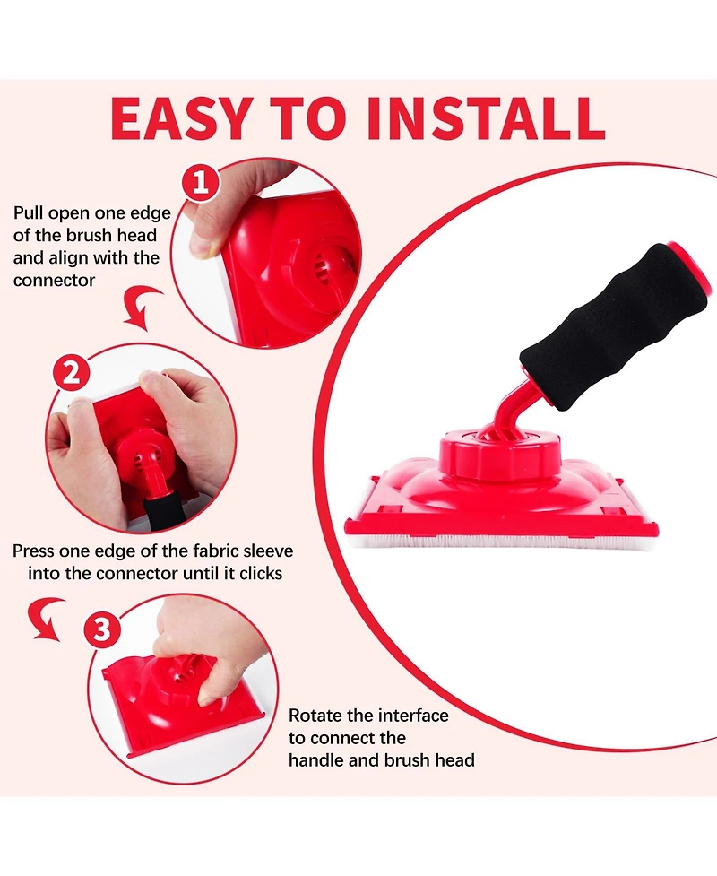 Xdovet Wall Edger Tool Kit Trim Pads Rotating Handle Tray Set