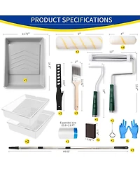 Xdovet 9-inch and 4-inch Roller and Extension Pole Set for Walls and Ceilings