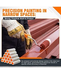 Xdovet Mini Paint Roller Brush Set for Trim Edge Corner Window Frame Touch Up