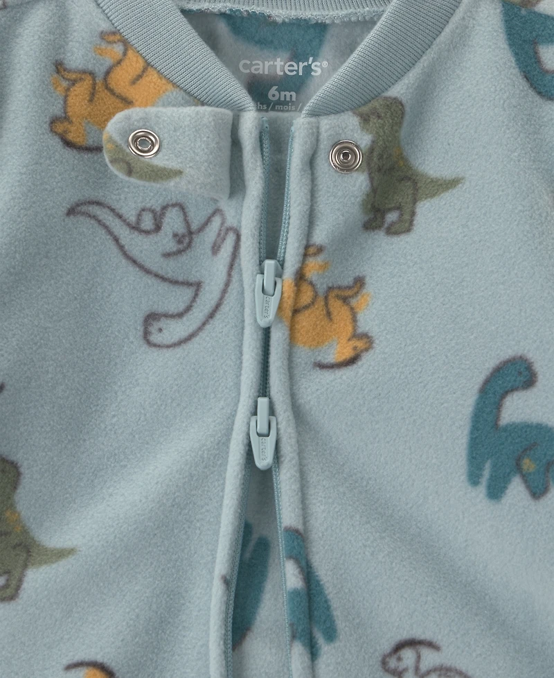 Carter's Baby Boys' Fleece Dinosaur 2-Way Zip Sleep & Play
