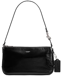 Coach Plaza Small Glazed Leather Shoulder Handbag