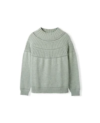 Celtic & Co. Women's Rib Stitch Yoke Oversized Jumper