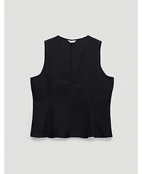 Hush Women's Jose V-Neck Godet Linen Top