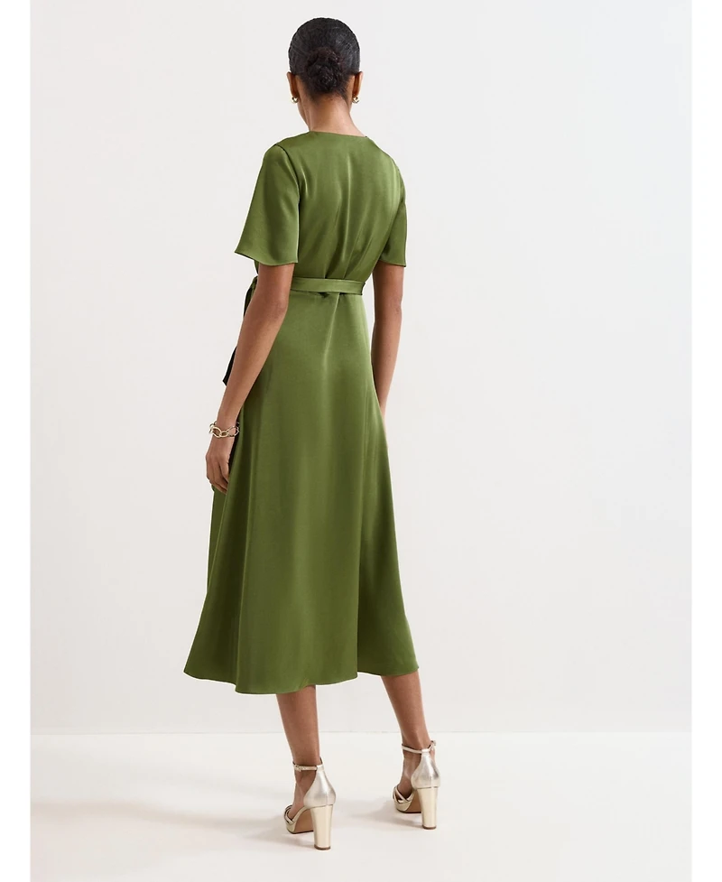 Phase Eight Women's Julissa V-Neck Satin Dress