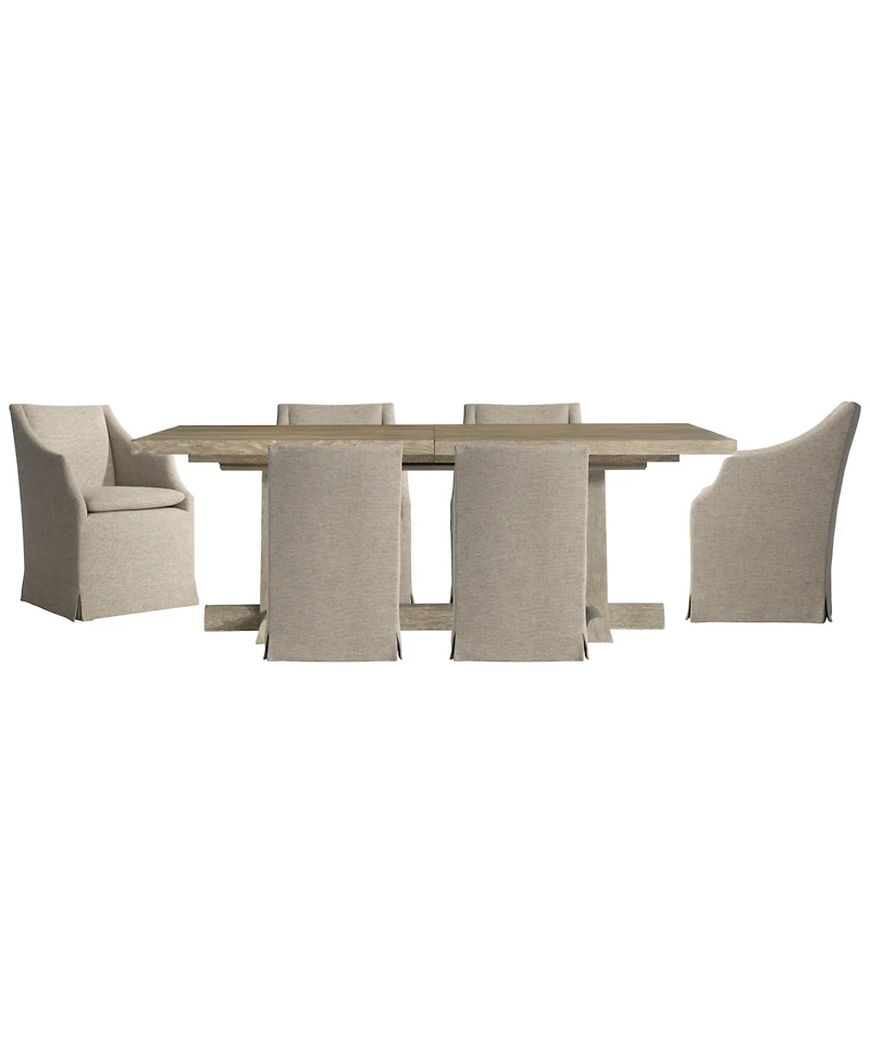 Bernhardt Tribeca 7-Piece Rectangle Dining Set (Table & 6 Upholstered Arm Chairs)