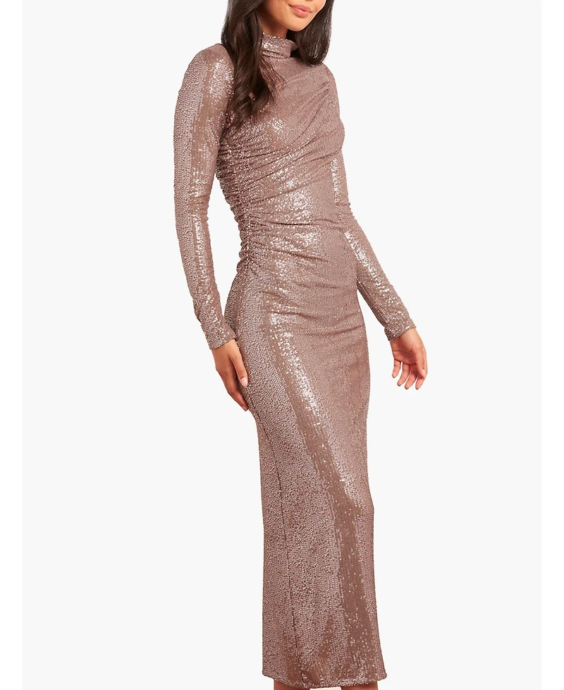 Needle & Thread Women's Malia Sequin Turtleneck Gown