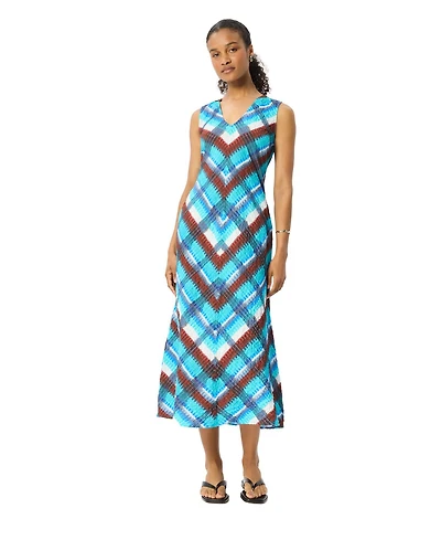 Whistles Women's Checked V-Neck Textured Dress