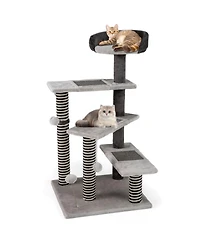 Hongge Sisal and Jute Wrapped Kitten Cat Tower, 37 Inch Tall