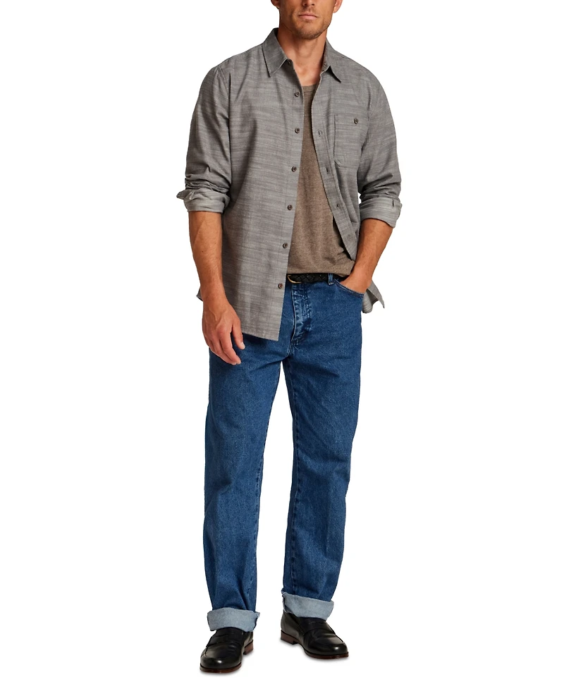 Weatherproof Vintage Men's Peached Slub Solid Shirt