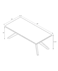 Sunset Living Furniture Cross Leg Rectangular Coffee Table
