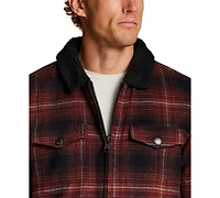 Weatherproof Vintage Men's Berber Lined Flannel Trucker Jacket