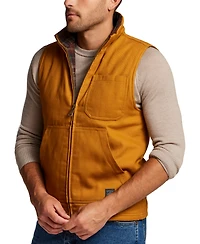 Weatherproof Vintage Men's Plaid Flannel Lined Canvas Vest
