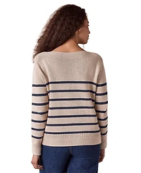 Celtic & Co. Women's Button Detail Gansey Sweater