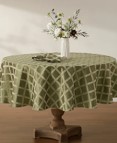 Lenox Laurel Leaf Round Tablecloth, 70" x