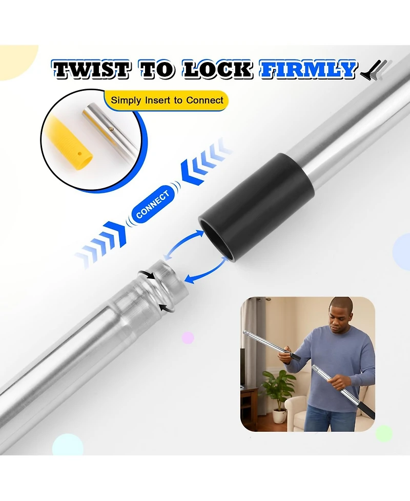Xdovet Scraper Tool Long Handle Heavy Duty Window Tile Ceiling Cleaning