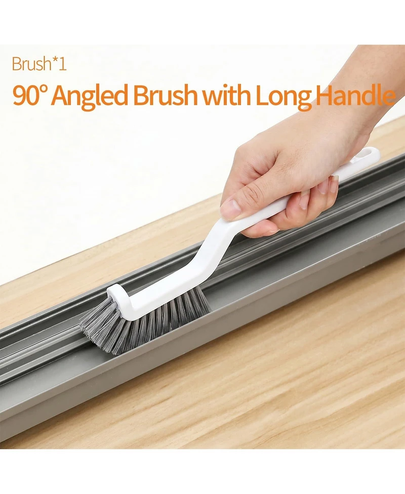 Xdovet Deep Cleaning Brush Set Window Door Track Tile Grout Kitchen Bathroom