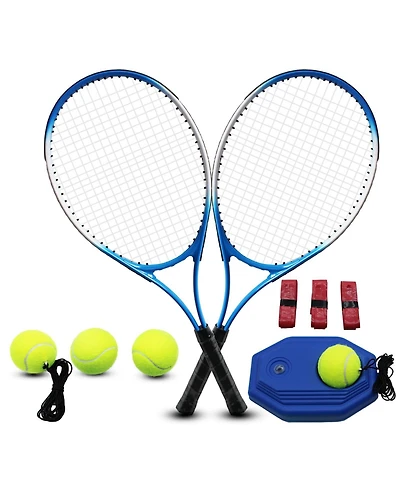 Aofar Tennis Rackets Set 2 Players 4 Balls 3 Overgrips Bag