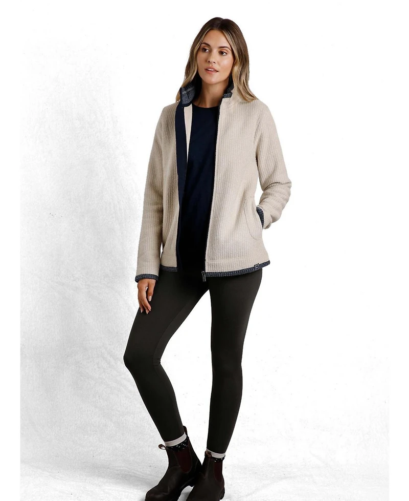 Weird Fish Women's Ariana Full Zip Grid Fleece