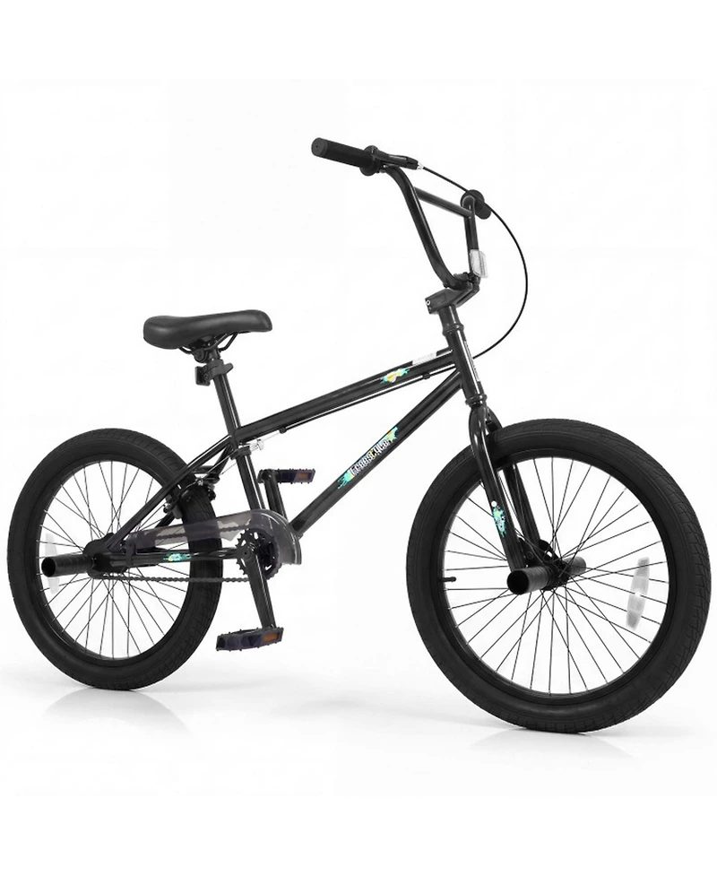 Hongge 20-Inch Freestyle Bmx with 360-Degree Steering Bike, 110 lb. Capacity, Ages 8+