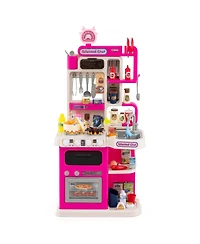 Hongge Kids Play Kitchen Playset with Water Circulation Sink and 95 Accessories Ages 3