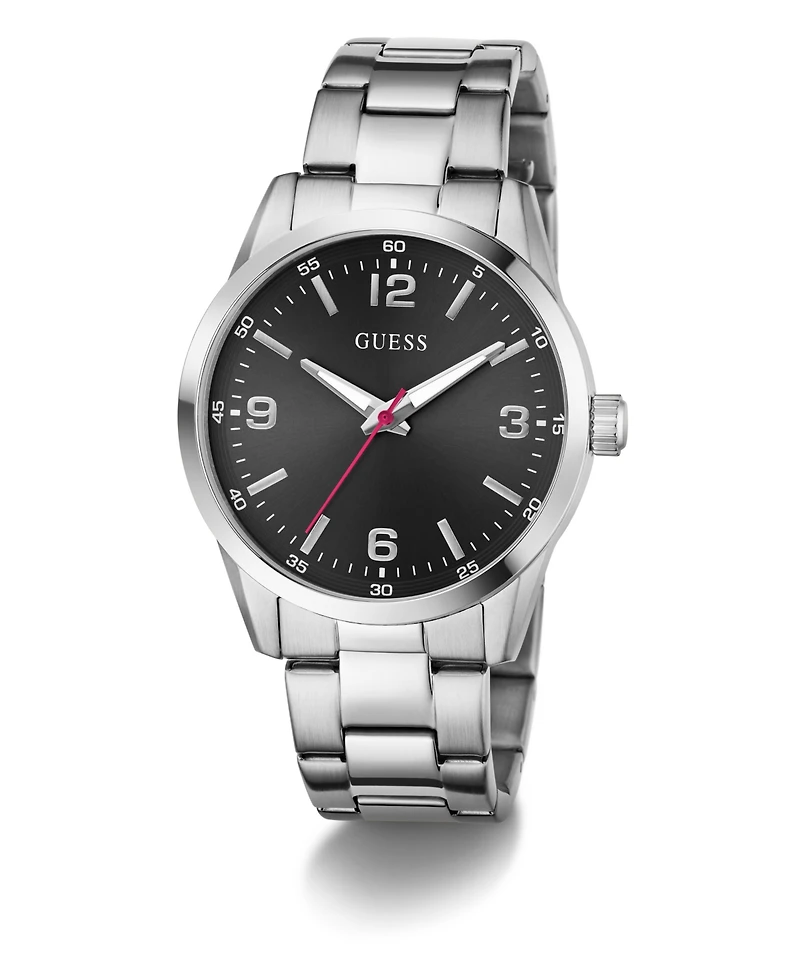 Guess Men's Quartz Silver-Tone Stainless Steel Watch 40mm