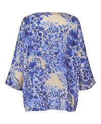Masai Copenhagen Women's Fluid Draped Floral 3/4-Sleeve Blouse