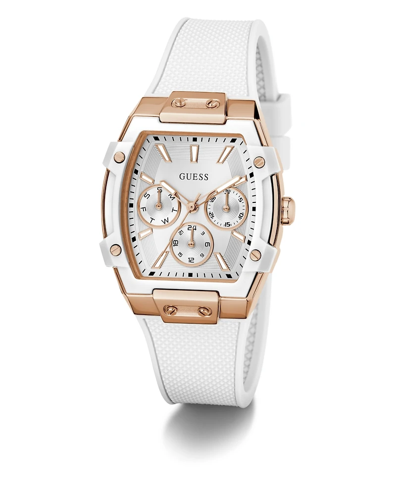 Guess Women's Quartz White Silicone Watch 42mm x 35mm