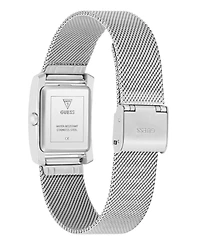 Guess Women's Quartz Silver-Tone Steel Mesh Watch 25mm x 23mm
