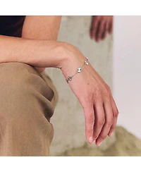 The Lovery Mini Fluted Clover Bracelet Sterling Silver