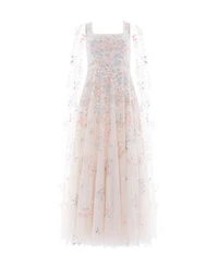 Needle & Thread Women's Versailles Ditsy Cape Sleeve Ankle Gown