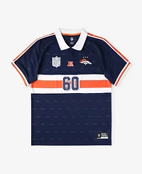 Fanatics Men's Navy Denver Broncos Football x Football Collared Fan Top