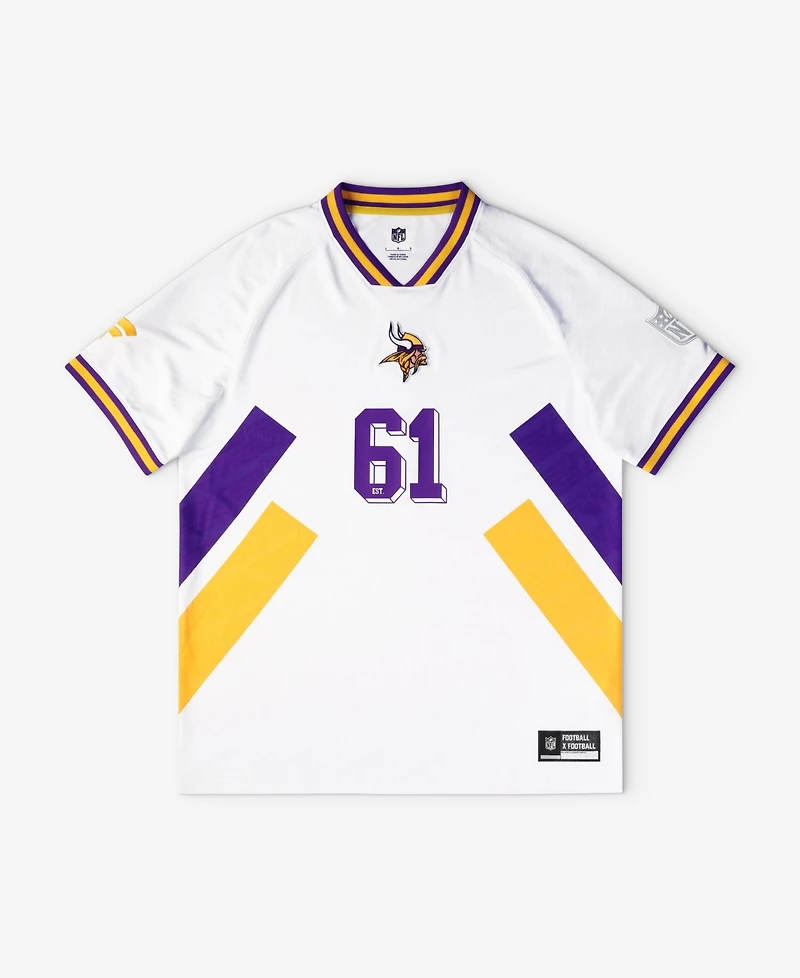 Fanatics Big Boys and Girls White Minnesota Vikings Football x V-Neck Fan Top