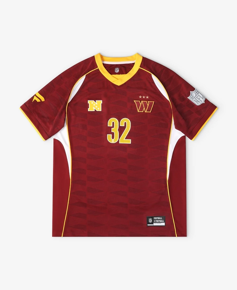 Fanatics Big Boys and Girls Burgundy Washington Commanders Football x Football V-Neck Fan Top
