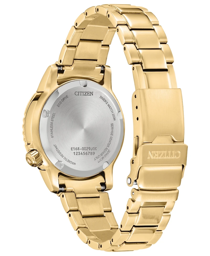 Citizen Women's Promaster Sea Dive Light Gold-Tone Stainless Steel Bracelet Watch 36.5mm
