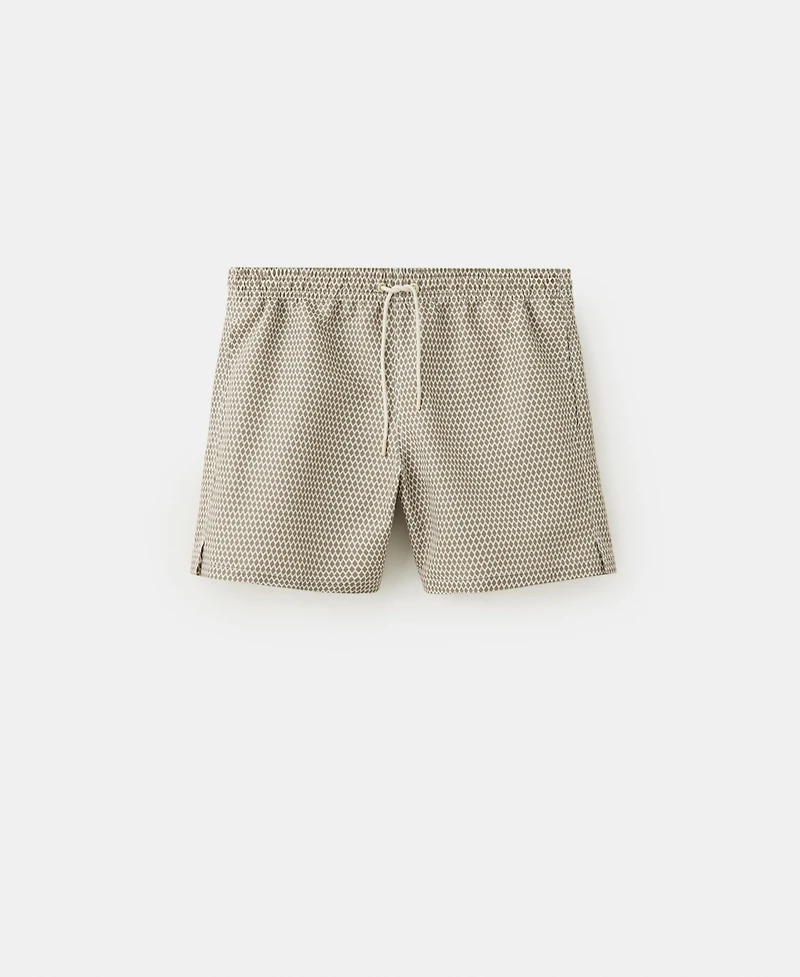Mango Men's Geometric-Print Swimsuit