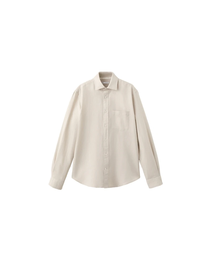 Mango Men's Pocket Linen Shirt