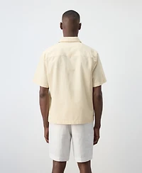 Mango Men's Regular-Fit Cotton-Linen-Blend Shirt