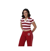 Juicy Couture Women's Cropped Stripe Polo Top