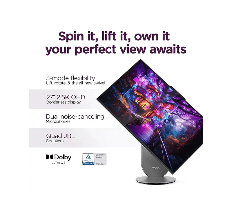 Lenovo Yoga 27" Qhd Core Ultra 7 255H 16GB Ram 2TB Ssd