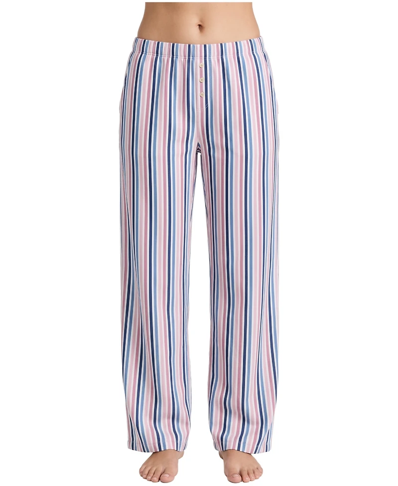 Roudelain Women's Yarn-Dyed Flannel Open-Leg Sleep Pants