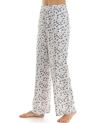Roudelain Women's Yarn-Dyed Flannel Open-Leg Sleep Pants