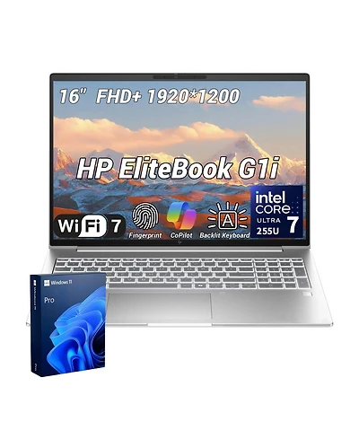 Hp EliteBook 6 16" Fhd Plus Business Laptop, Intel Core Ultra 7 255U, Intel Graphics, 64GB DDR5, 1TB Ssd, Wi-Fi 7, Win11 Pro