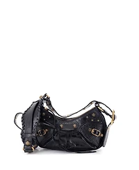 Pre-Owned Balenciaga Xs Le Cagole Giant Studs Shoulder Bag Embossed Leather