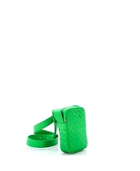 Pre-Owned Bottega Veneta Zipped Phone Crossbody Bag Intrecciato Nappa