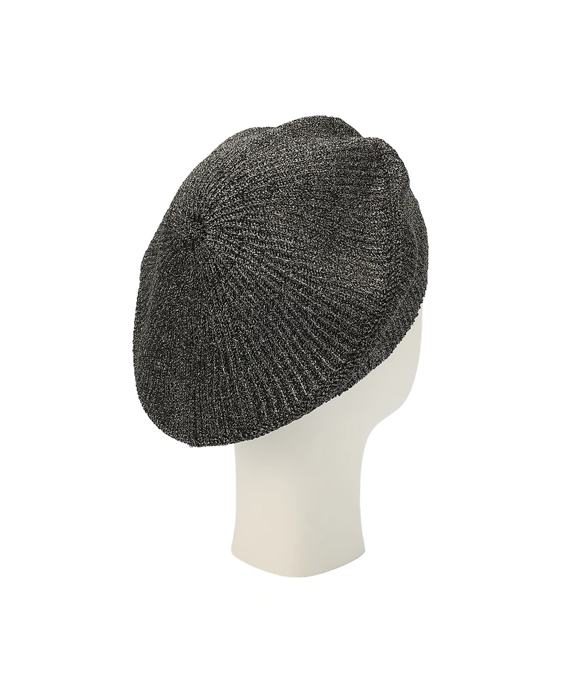 kate spade new york Women's Metallic Rib Knit Beret