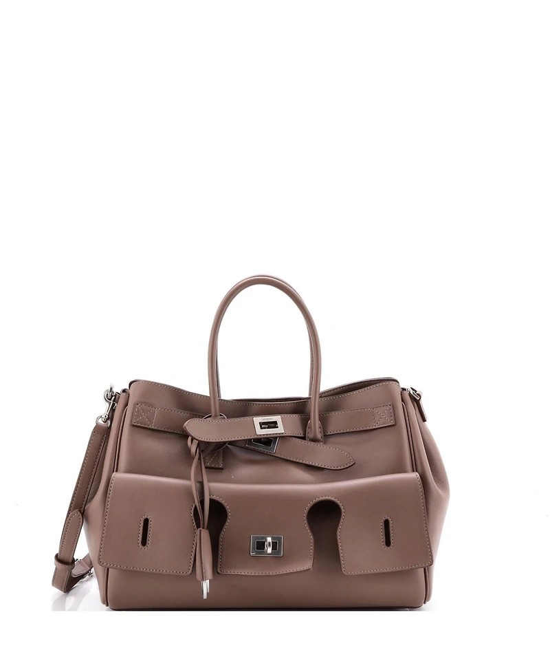 Pre-Owned Balenciaga Small Bel Air Carry All Bag Leather
