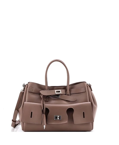 Pre-Owned Balenciaga Small Bel Air Carry All Bag Leather