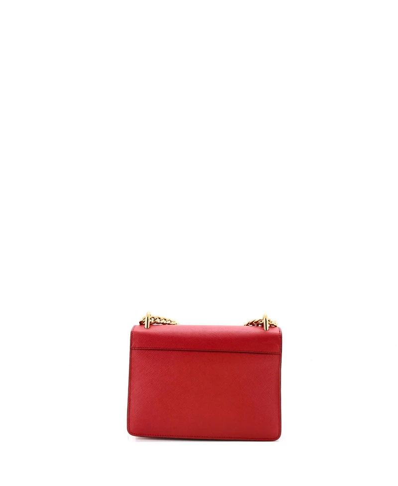 Pre-Owned Prada Small Chain Flap Bag Saffiano Leather